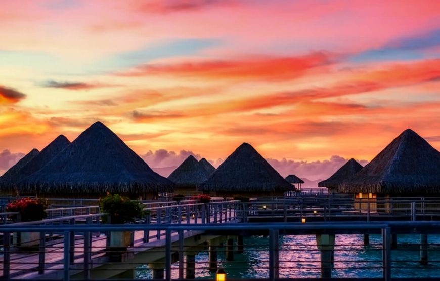 bora bora sunset view