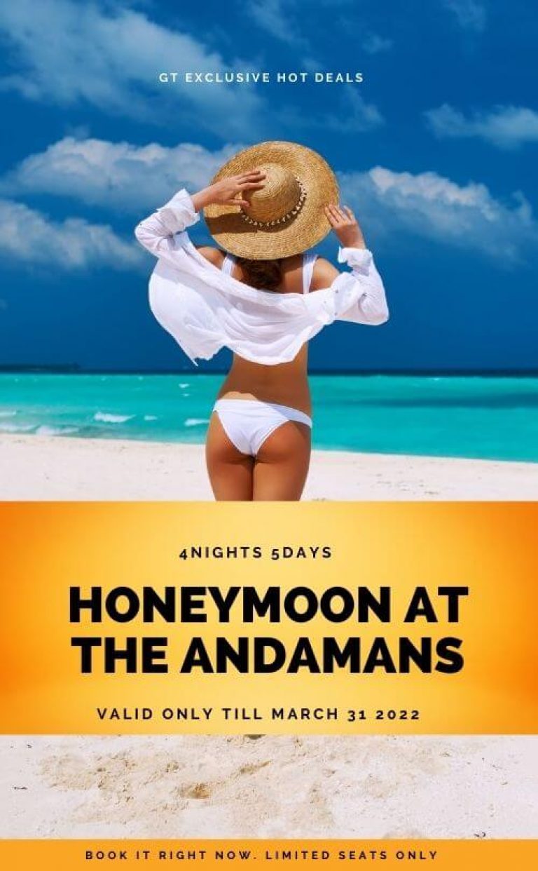Andamans Honeymoon offer From GT Holidays 2022