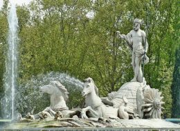 Madrid Spain Neptune Source Statue