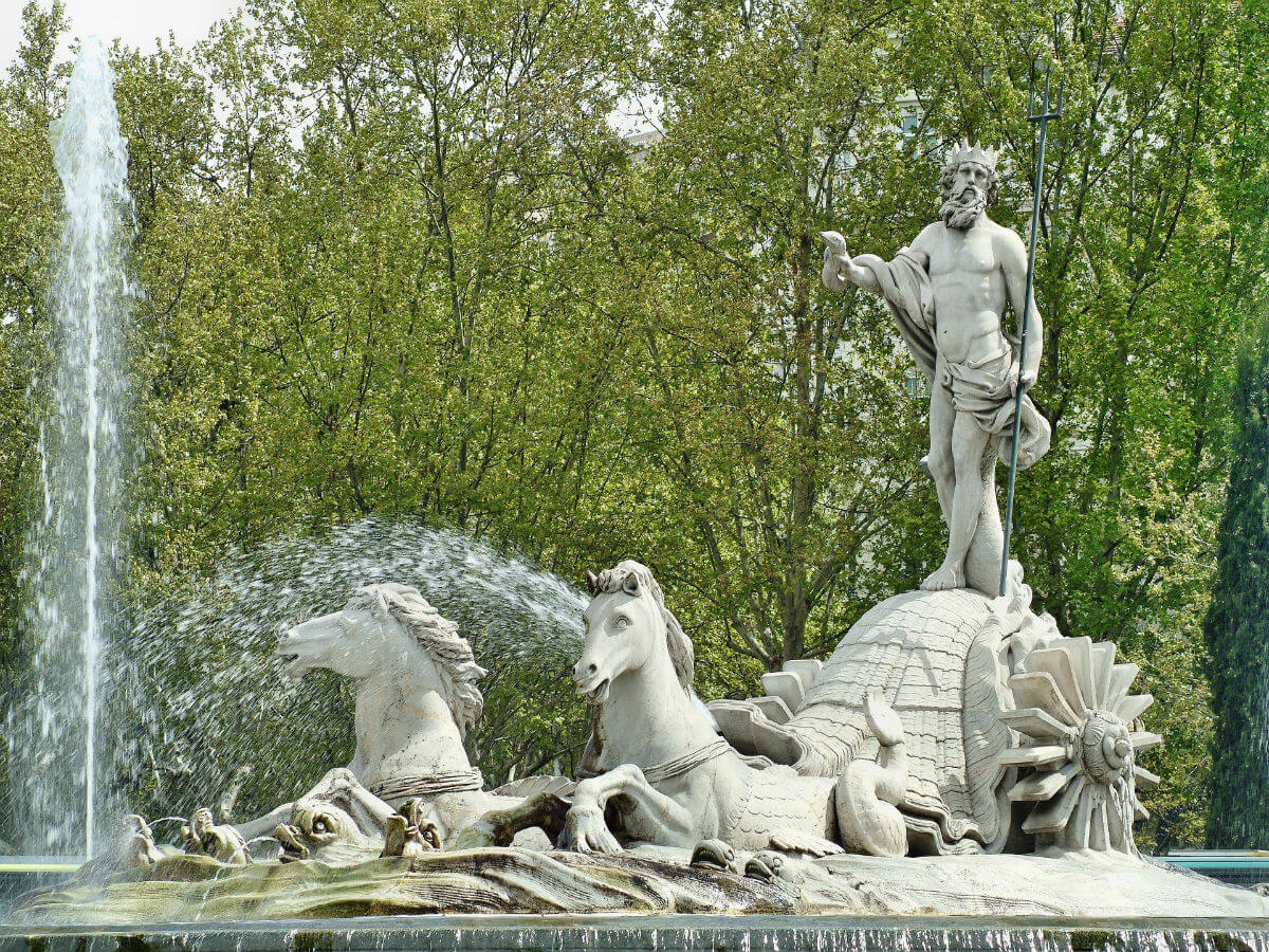 Madrid Spain Neptune Source Statue