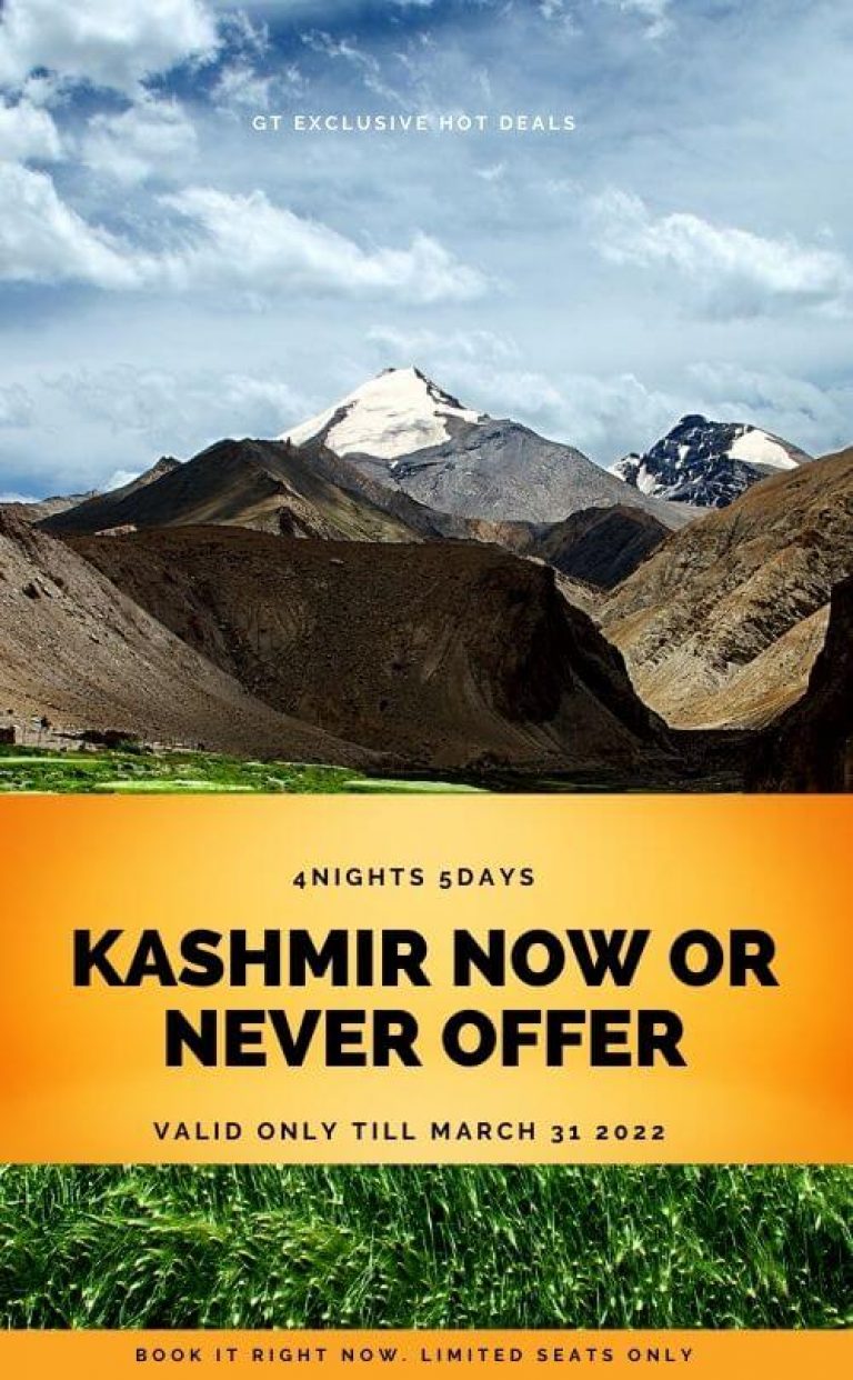 Kashmir Tour offer From GT Holidays 2022