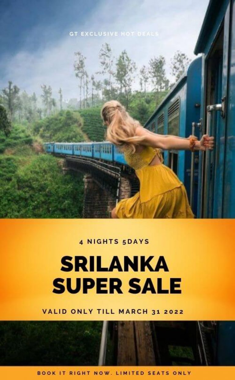 Srilanka Tour offer From GT Holidays 2022