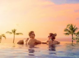 honeymoon couples at maldives resort