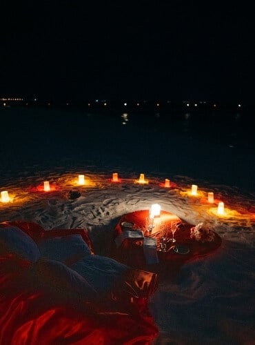 Sand Beach Dinner Meedhupparu Maldives